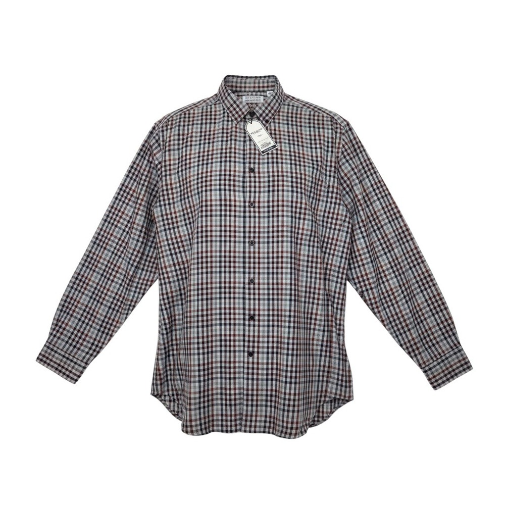 NWT Roundtree & Yorke Flannel Shirt 3XB Multi Plaid Mens Long Sleeve